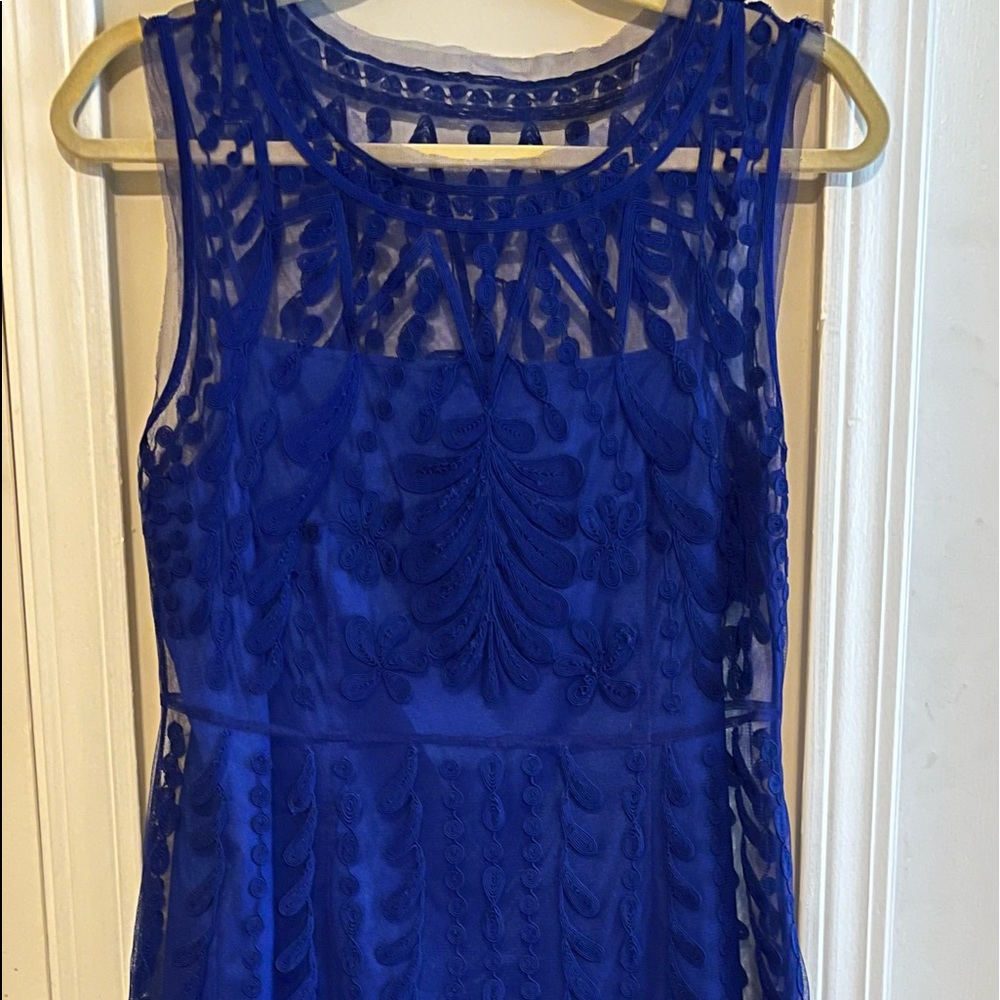 New Catherine Malandrino Navy Blue Lace Cocktail Dress